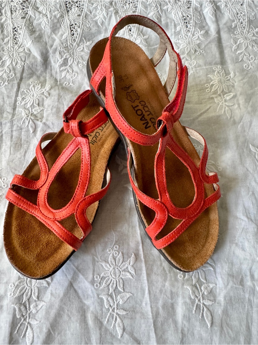 Naot Dorith Open-Toe Leather Slingback Sandals-36